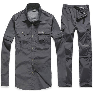 Quick-dry shirt&pants suit male