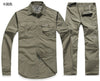 Quick-dry shirt&pants suit male