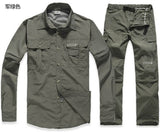 Quick-dry shirt&pants suit male